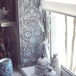 Трафарет - Сады Семирамиды - Фотография интерьере 5